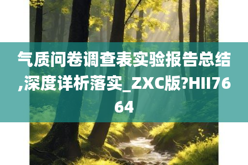 气质问卷调查表实验报告总结,深度详析落实_ZXC版?HII7664