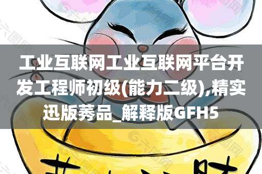 工业互联网工业互联网平台开发工程师初级(能力二级),精实迅版莠品_解释版GFH5