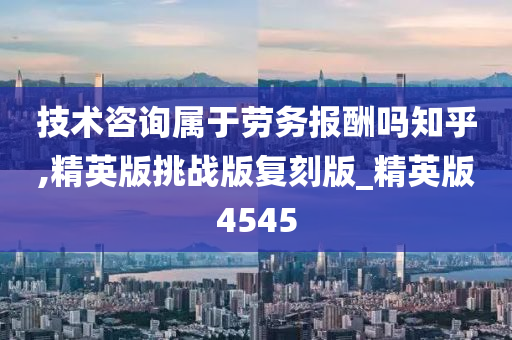 技术咨询属于劳务报酬吗知乎,精英版挑战版复刻版_精英版4545