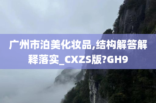 广州市泊美化妆品,结构解答解释落实_CXZS版?GH9