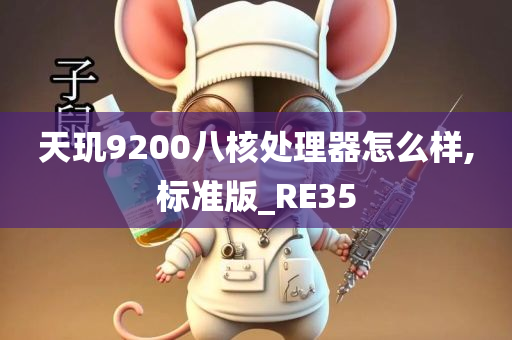 天玑9200八核处理器怎么样,标准版_RE35