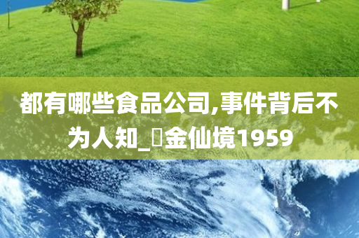 都有哪些食品公司,事件背后不为人知_?金仙境1959