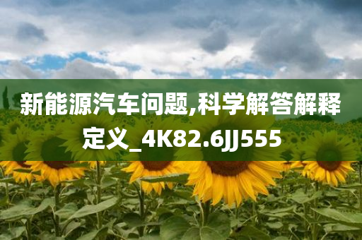 新能源汽车问题,科学解答解释定义_4K82.6JJ555