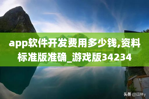 app软件开发费用多少钱,资料标准版准确_游戏版34234