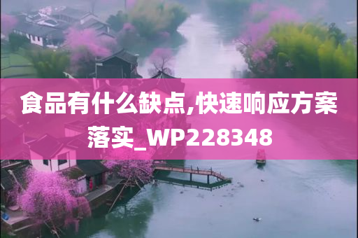 食品有什么缺点,快速响应方案落实_WP228348