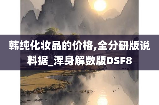 韩纯化妆品的价格,全分研版说料据_浑身解数版DSF8