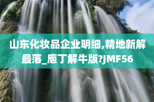 山东化妆品企业明细,精地新解最落_庖丁解牛版?JMF56