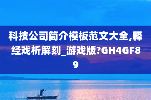 科技公司简介模板范文大全,释经戏析解刻_游戏版?GH4GF89