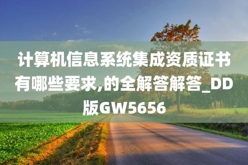 计算机信息系统集成资质证书有哪些要求,的全解答解答_DD版GW5656