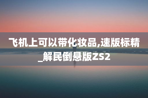 飞机上可以带化妆品,速版标精_解民倒悬版ZS2