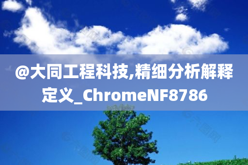 @大同工程科技,精细分析解释定义_ChromeNF8786