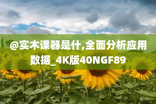 @实木课器是什,全面分析应用数据_4K版40NGF89