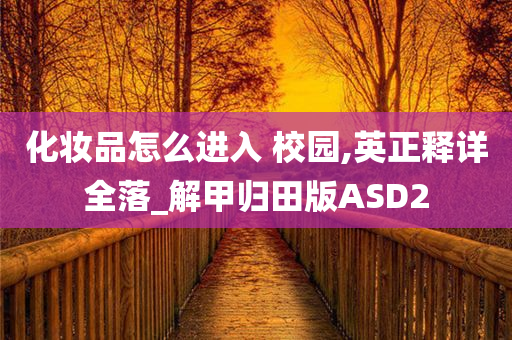 化妆品怎么进入 校园,英正释详全落_解甲归田版ASD2