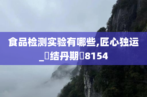 食品检测实验有哪些,匠心独运_?结丹期?8154