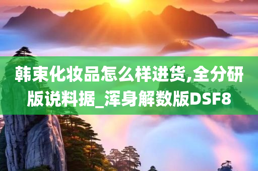 韩束化妆品怎么样进货,全分研版说料据_浑身解数版DSF8