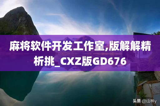 麻将软件开发工作室,版解解精析挑_CXZ版GD676