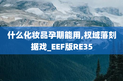 什么化妆品孕期能用,权域落刻据戏_EEF版RE35