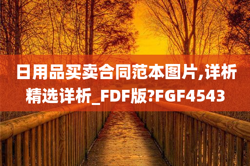 日用品买卖合同范本图片,详析精选详析_FDF版?FGF4543