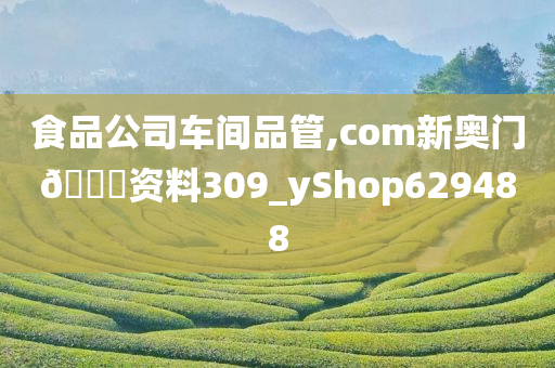 食品公司车间品管,com新奥门??资料309_yShop629488