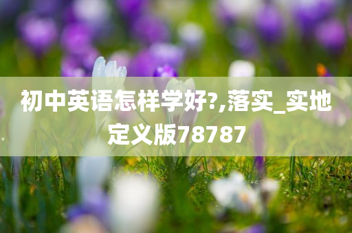 初中英语怎样学好?,落实_实地定义版78787