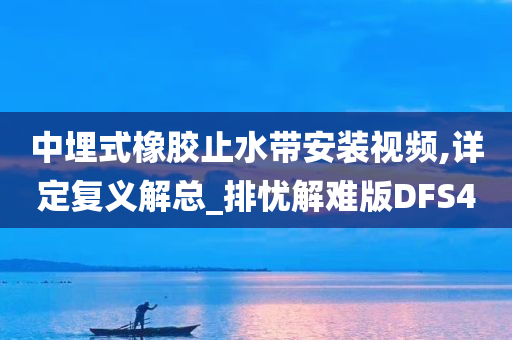 中埋式橡胶止水带安装视频,详定复义解总_排忧解难版DFS4