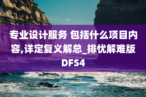 专业设计服务 包括什么项目内容,详定复义解总_排忧解难版DFS4