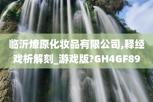 临沂燎原化妆品有限公司,释经戏析解刻_游戏版?GH4GF89