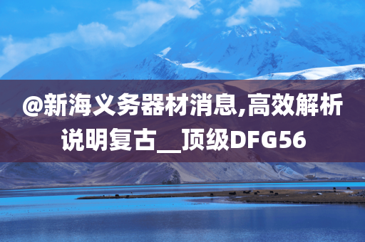 @新海义务器材消息,高效解析说明复古__顶级DFG56