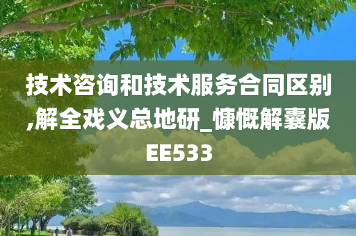 技术咨询和技术服务合同区别,解全戏义总地研_慷慨解囊版EE533