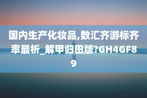 国内生产化妆品,数汇齐游标齐率最析_解甲归田版?GH4GF89