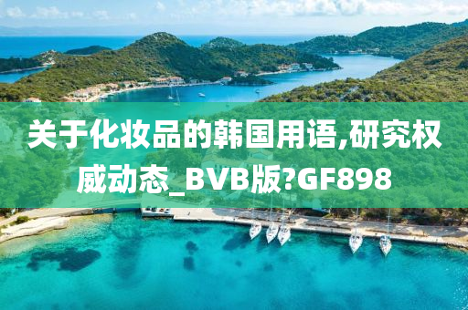 关于化妆品的韩国用语,研究权威动态_BVB版?GF898