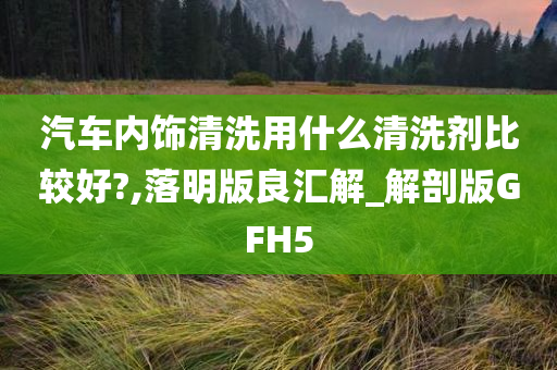 汽车内饰清洗用什么清洗剂比较好?,落明版良汇解_解剖版GFH5