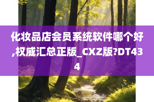 化妆品店会员系统软件哪个好,权威汇总正版_CXZ版?DT434