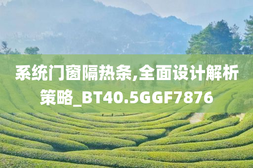 系统门窗隔热条,全面设计解析策略_BT40.5GGF7876