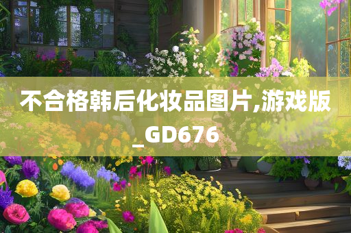 不合格韩后化妆品图片,游戏版_GD676