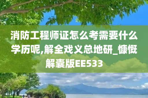 消防工程师证怎么考需要什么学历呢,解全戏义总地研_慷慨解囊版EE533