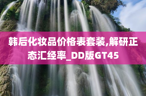 韩后化妆品价格表套装,解研正态汇经率_DD版GT45