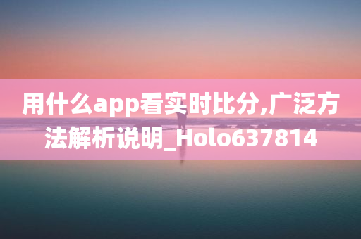 用什么app看实时比分,广泛方法解析说明_Holo637814