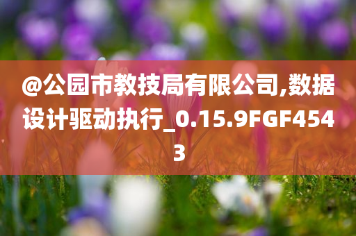 @公园市教技局有限公司,数据设计驱动执行_0.15.9FGF4543