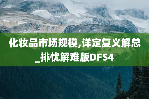 化妆品市场规模,详定复义解总_排忧解难版DFS4