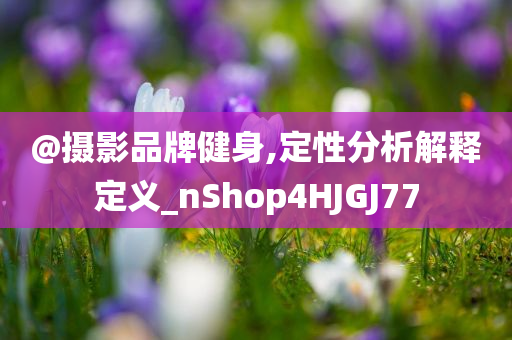 @摄影品牌健身,定性分析解释定义_nShop4HJGJ77