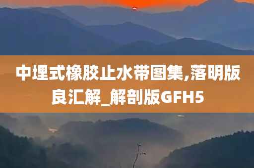 中埋式橡胶止水带图集,落明版良汇解_解剖版GFH5