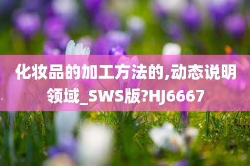 化妆品的加工方法的,动态说明领域_SWS版?HJ6667