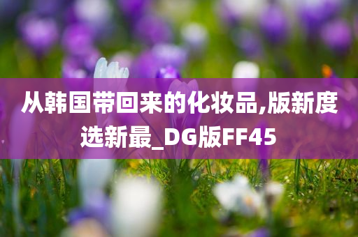 从韩国带回来的化妆品,版新度选新最_DG版FF45