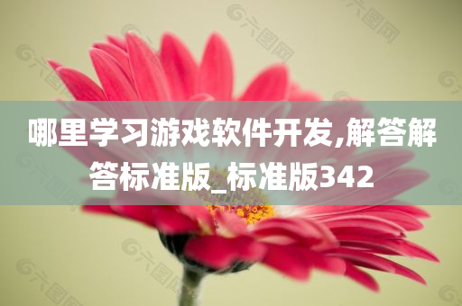 哪里学习游戏软件开发,解答解答标准版_标准版342