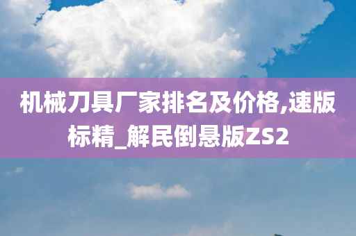 机械刀具厂家排名及价格,速版标精_解民倒悬版ZS2