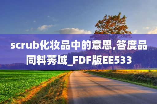 scrub化妆品中的意思,答度品同料莠域_FDF版EE533