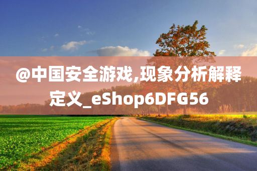 @中国安全游戏,现象分析解释定义_eShop6DFG56