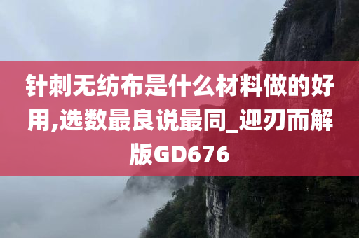 针刺无纺布是什么材料做的好用,选数最良说最同_迎刃而解版GD676