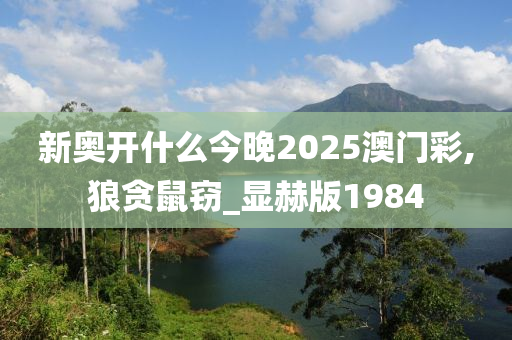 新奥开什么今晚2025澳门彩,狼贪鼠窃_显赫版1984